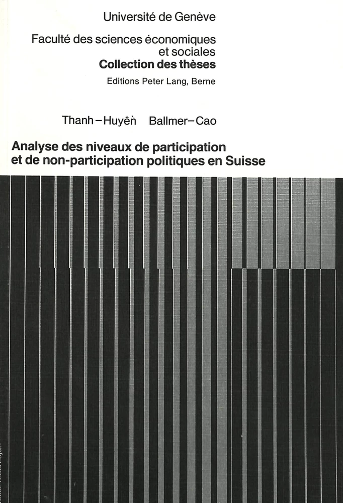 Titre: Analyse des niveaux de participation et de non-participation politiques en Suisse