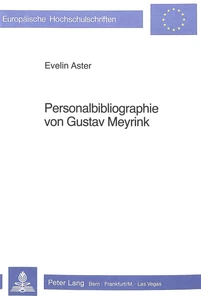 Titel: Personalbibliographie von Gustav Meyrink