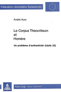 Titre: Le corpus théocriteum et Homère