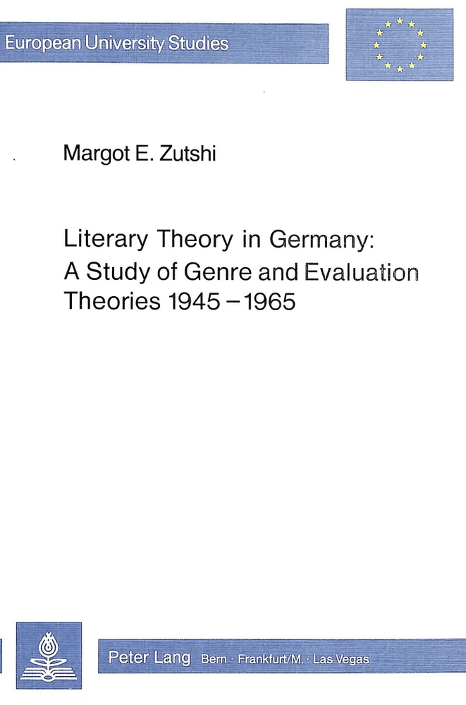 Title: Literary Theory in Germany