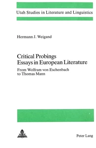 Title: Critical Probings: Essays in European Literature