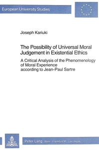 Title: The Possibility of Universal Moral Judgement in Existential Ethics