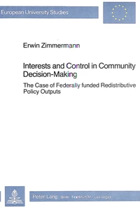 Title: Interests and Control in Community Decision-Making