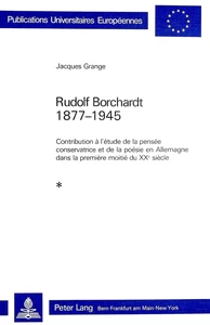 Titre: Rudolf Borchardt 1877-1945
