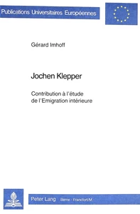 Titre: Jochen Klepper