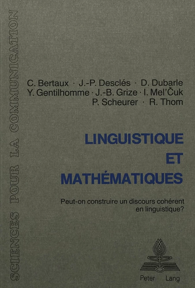 Titre: Linguistique et mathématiques