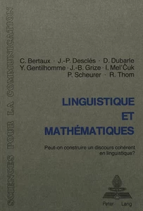 Title: Linguistique et mathématiques