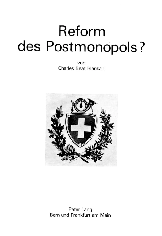Titel: Reform des Postmonopols?