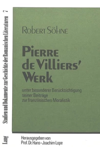 Title: Pierre de Villiers' Werk
