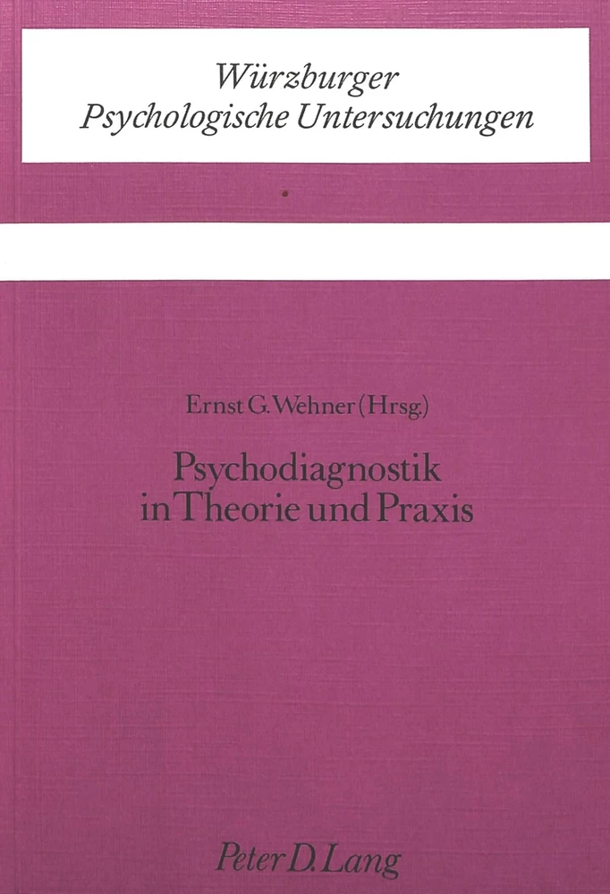 Titel: Psychodiagnostik in Theorie und Praxis