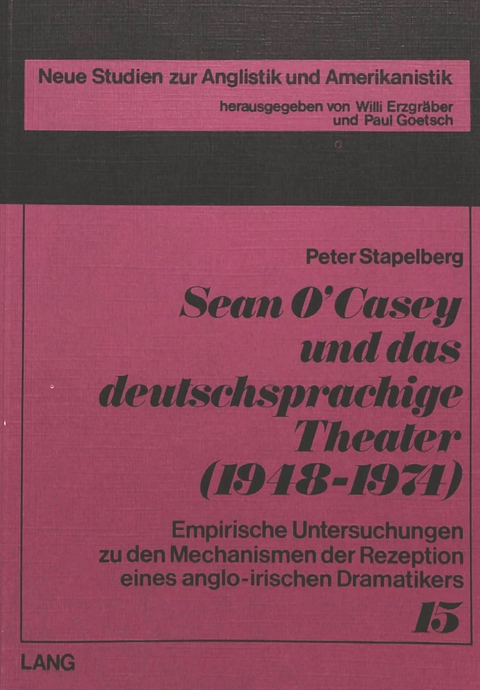 Titel: Sean O'Casey und das deutschsprachige Theater (1948-1974)
