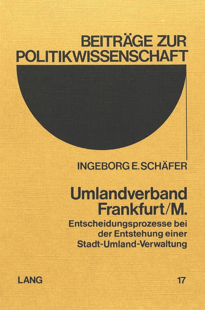 Titel: Umlandverband Frankfurt/M.