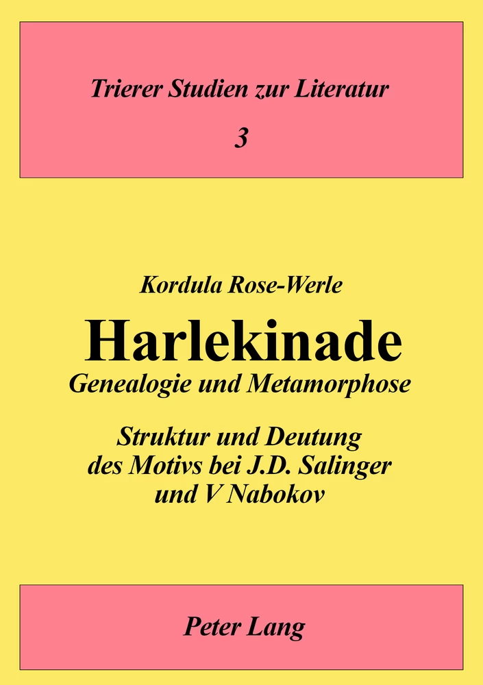 Titel: Harlekinade – Genealogie und Metamorphose