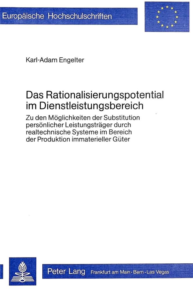 Title: Das Rationalisierungspotential im Dienstleistungsbereich
