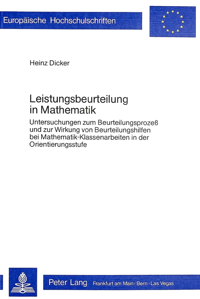 Titel: Leistungsbeurteilung in Mathematik