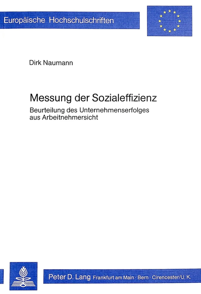 Titel: Messung der Sozialeffizienz