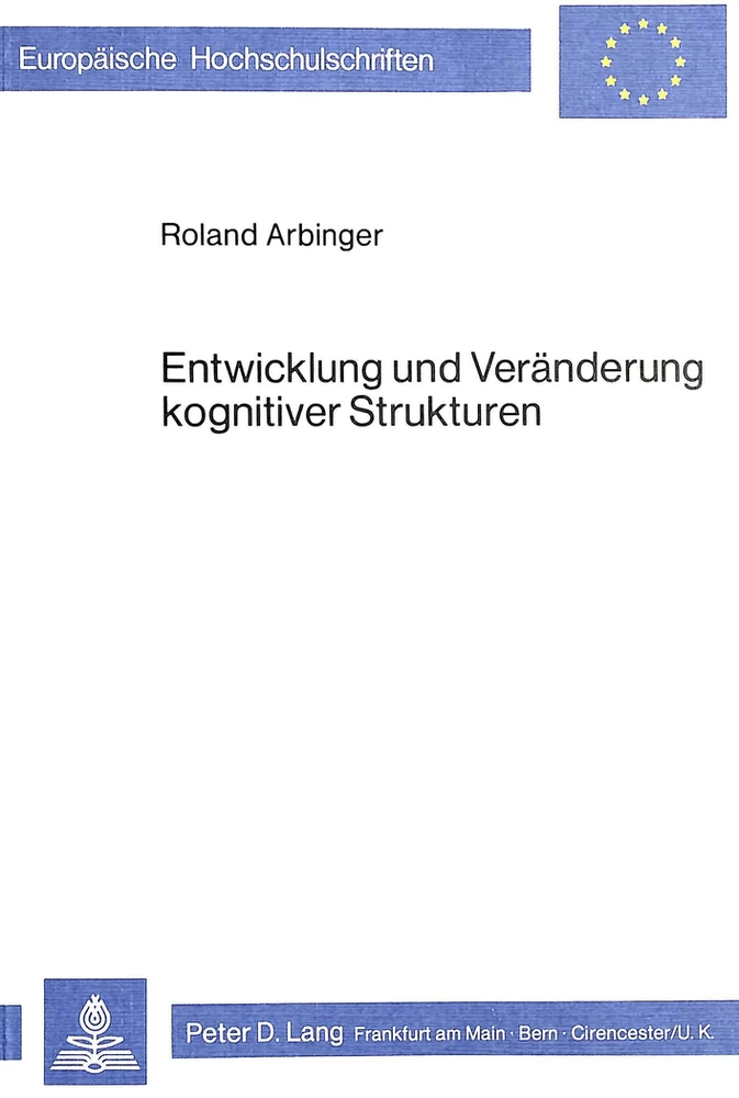 Titel: Entwicklung und Veränderung kognitiver Strukturen