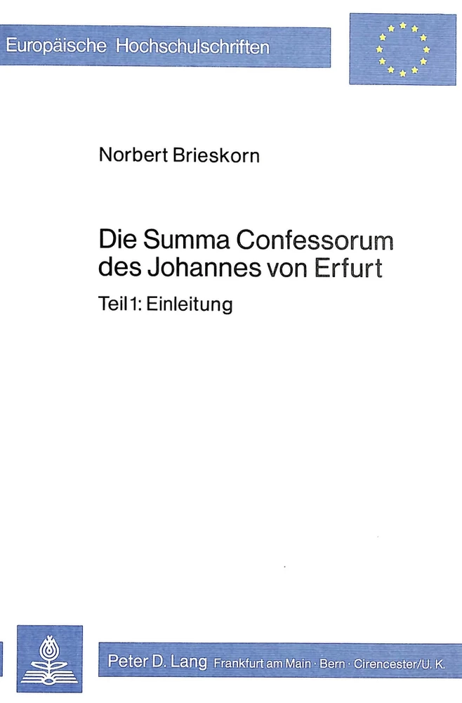 Title: Die Summa Confessorum des Johannes von Erfurt