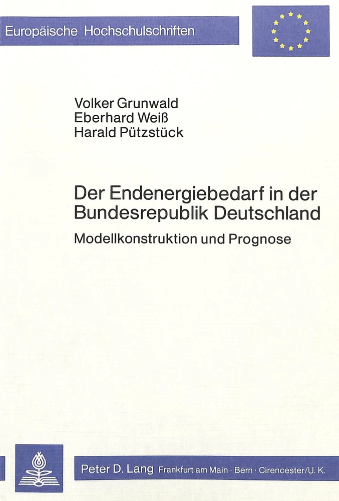 Titel: Der Endenergiebedarf in der Bundesrepublik Deutschland