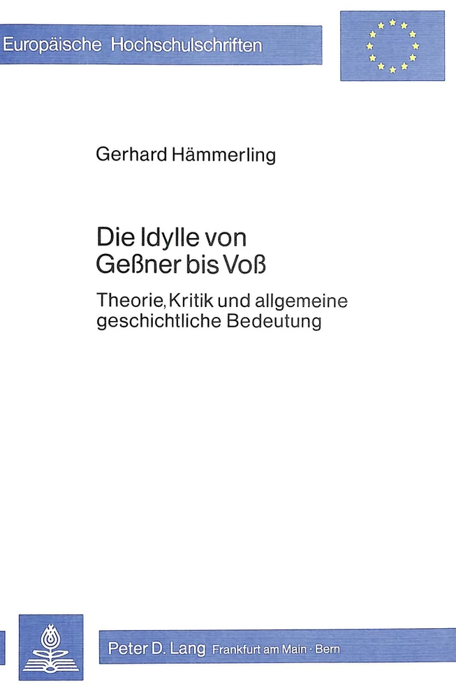 Titel: Die Idylle von Gessner bis Voss