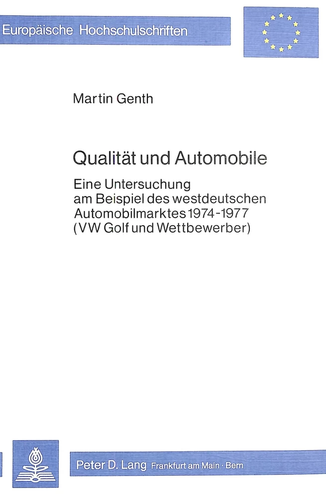 Titel: Qualität und Automobile