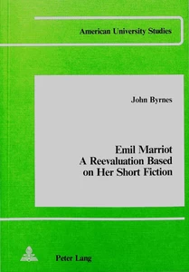 Title: Emil Marriot- A Reevaluation Based on her Short Fiction