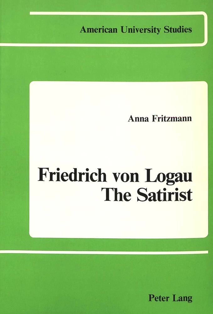 Title: Friedrich von Logau - The Satirist