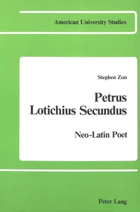 Title: Petrus Lotichius Secundus: Neo-Latin Poet