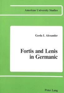 Title: Fortis and Lenis in Germanic