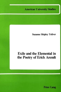 Title: Exile and the Elemental in the Poetry of Erich Arendt