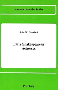 Title: Early Shakespearean Actresses