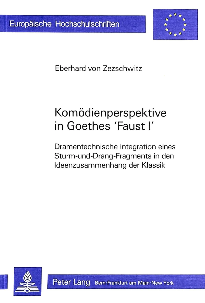 Title: Komödienperspektive in Goethes Faust I