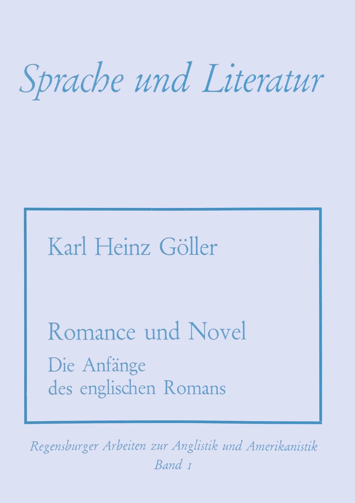 Titel: Romance und Novel