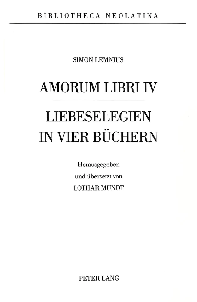 Titel: Amorum Libri IV