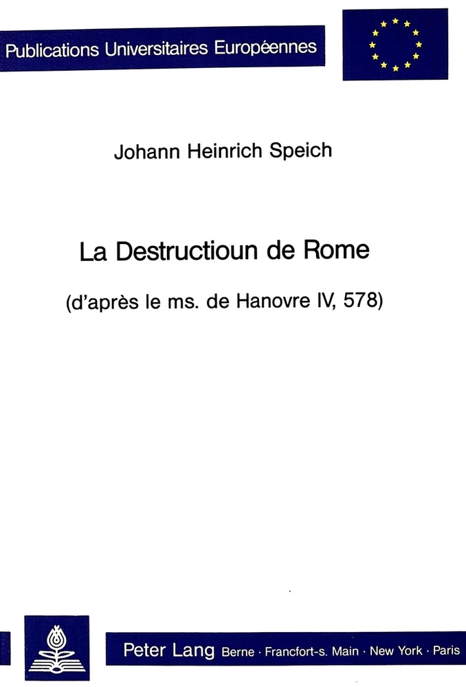 Titre: La Destructioun de Rome