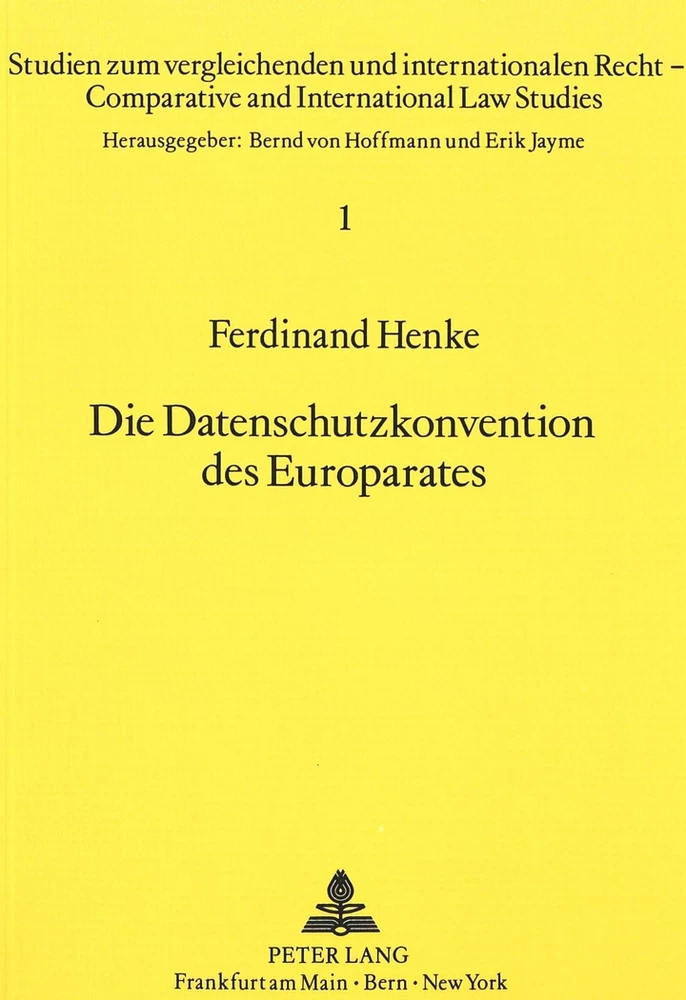 Titel: Die Datenschutzkonvention des Europarates