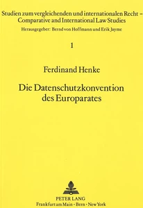 Title: Die Datenschutzkonvention des Europarates