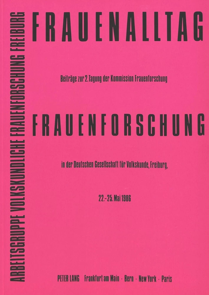 Title: Frauenalltag - Frauenforschung