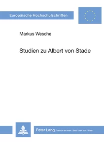 Title: Studien zu Albert von Stade