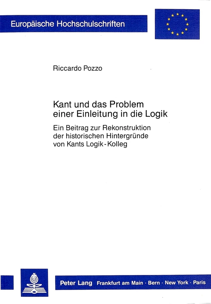 Titel: Kant und das Problem einer Einleitung in die Logik