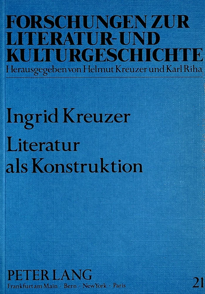 Title: Literatur als Konstruktion