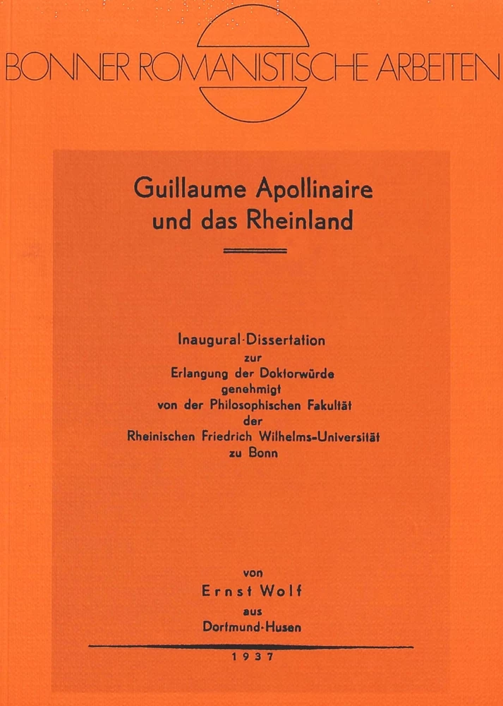 Titel: Guillaume Apollinaire und das Rheinland