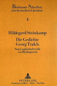 Title: Die Gedichte Georg Trakls