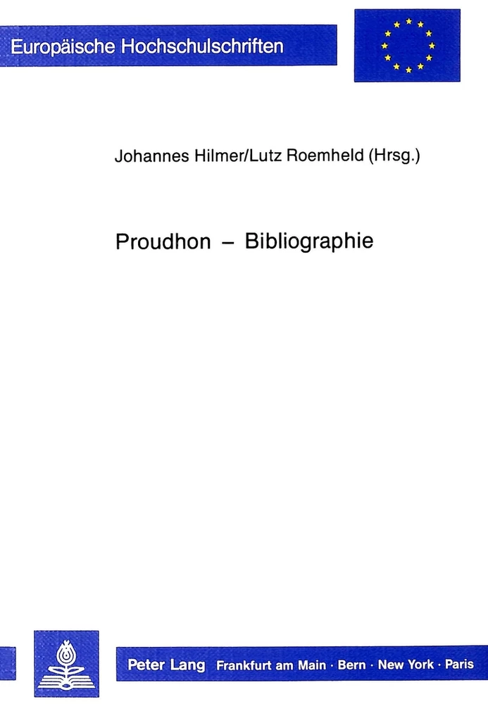 Titel: Proudhon - Bibliographie