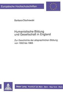 Title: Humanistische Bildung und Gesellschaft in England