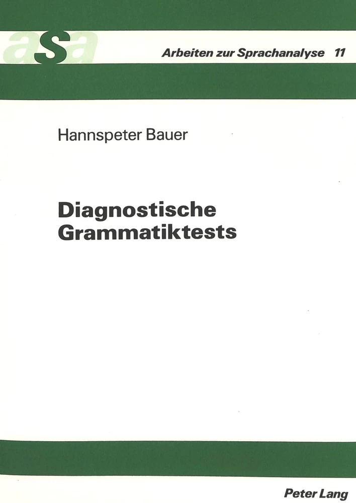 Titel: Diagnostische Grammatiktests