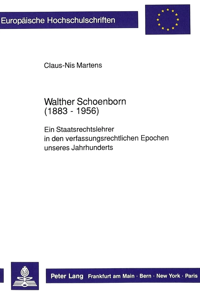 Titel: Walther Schoenborn (1883-1956)