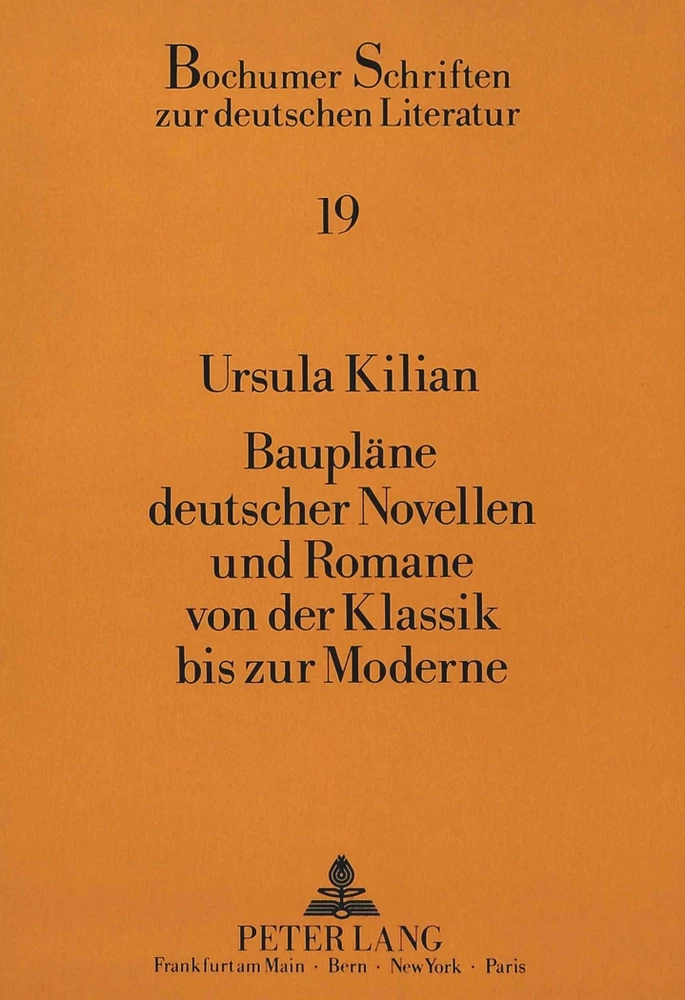 Title: Baupläne deutscher Novellen und Romane von der Klassik bis zur Moderne
