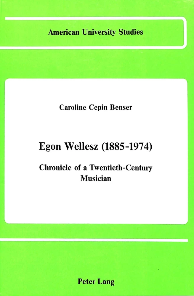 Title: Egon Wellesz (1885-1974)