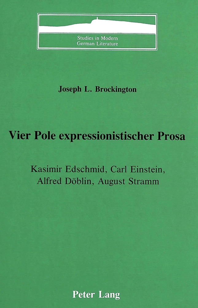 Title: Vier Pole expressionistischer Prosa